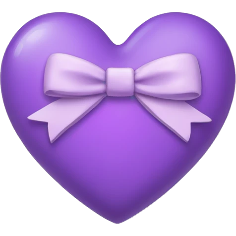 Light Purple Heart with a bow emoji