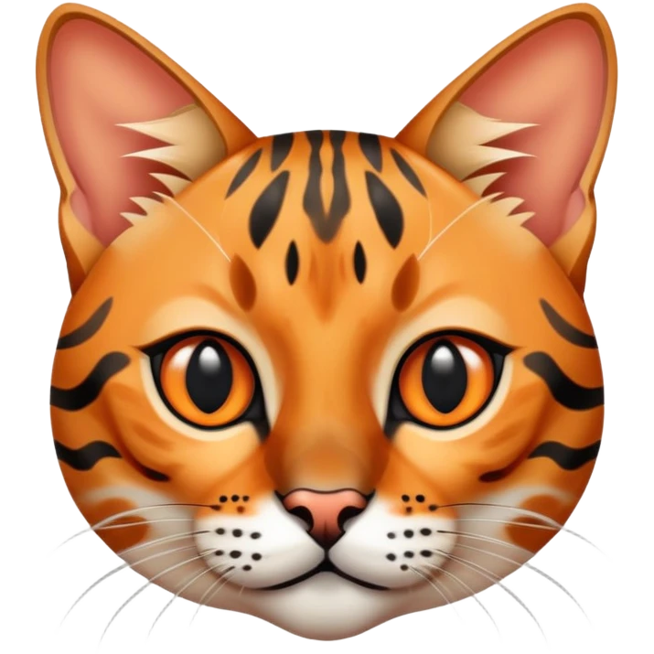 Bengal cat head emoji