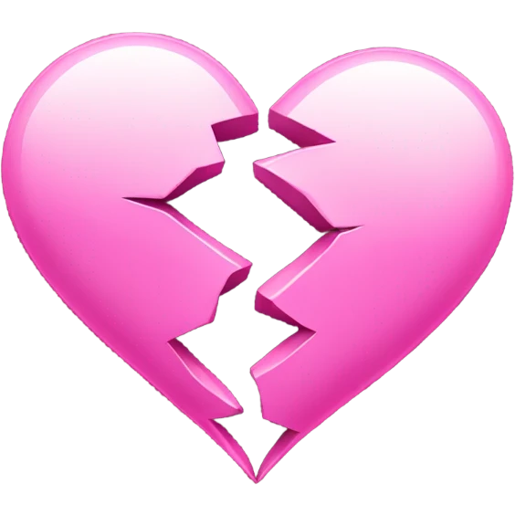 Pink broken heart emoji