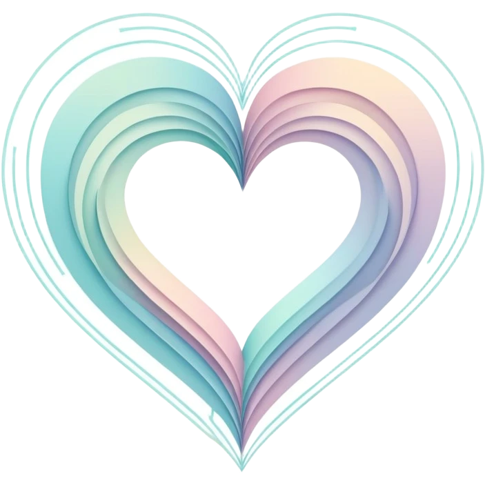 Ethereal folded map with abstract geometric patterns subtly forming heart shapes at intersections, magical glowing map lines emoji