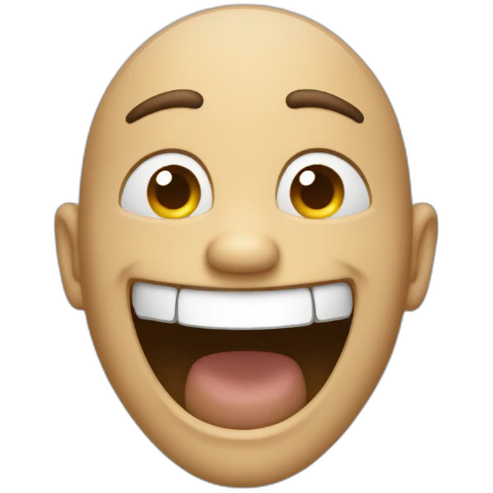 Guy laughing crazy  emoji