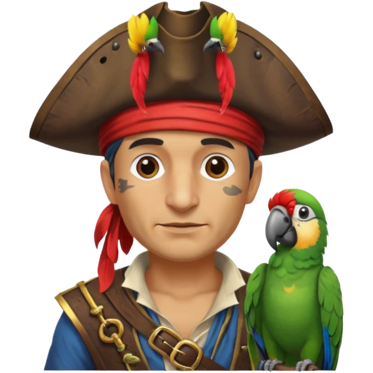 pirate and parrot emoji