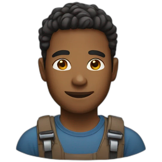 Brown skin tech guy emoji