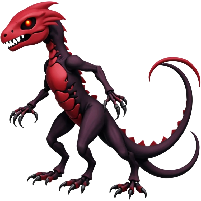 Evil Spooky Salandit-Duskull-Noibat-Fakémon-hybrid-creature (full body)  emoji