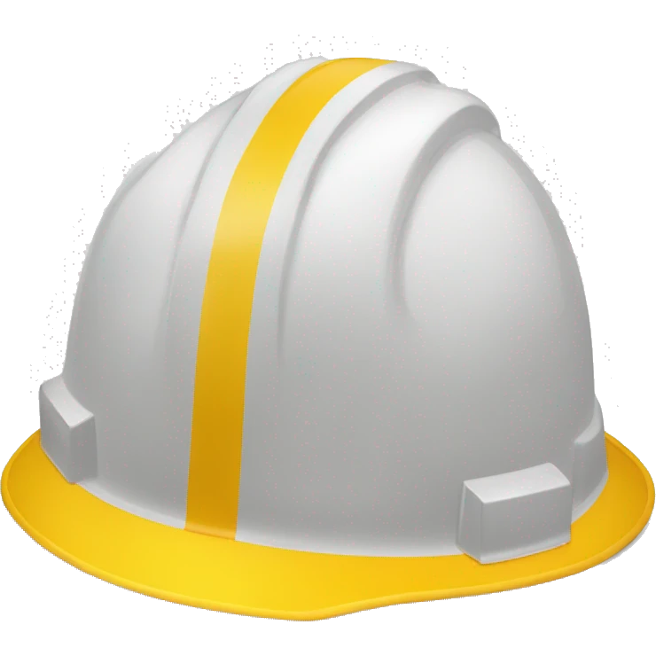 Yellow Hard hat two thirds view emoji