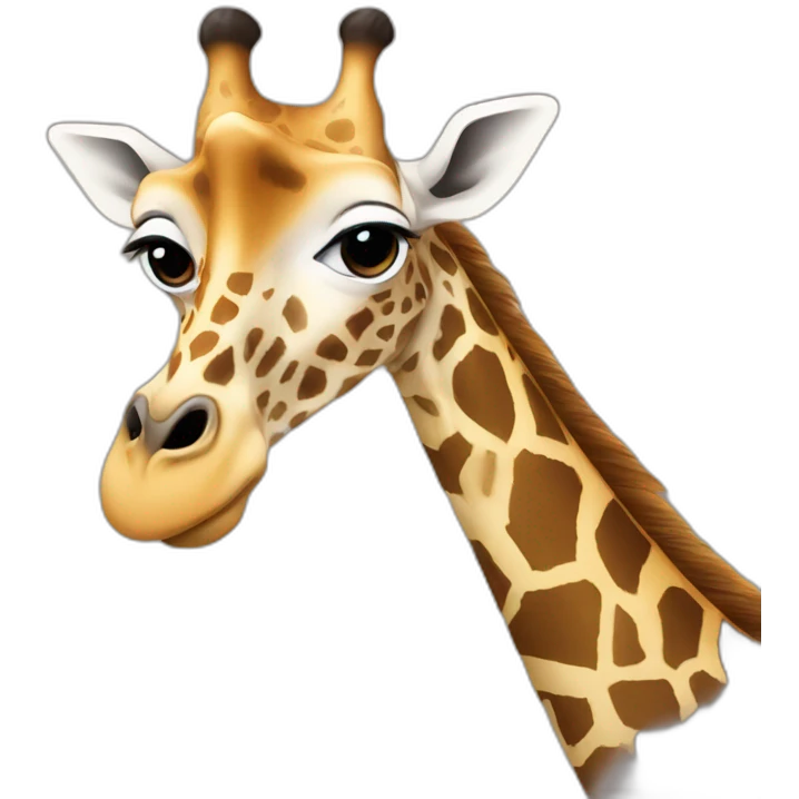 giraffe drinking coffee emoji