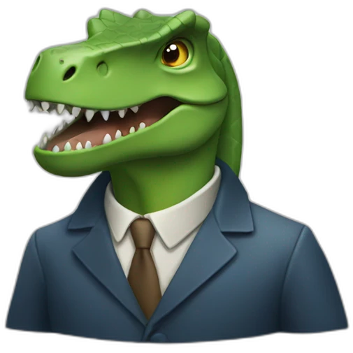 intellectual dinosaur emoji