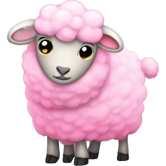 pink sheep hugs emoji