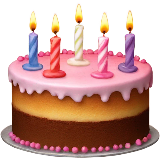 Cake with candles  emoji