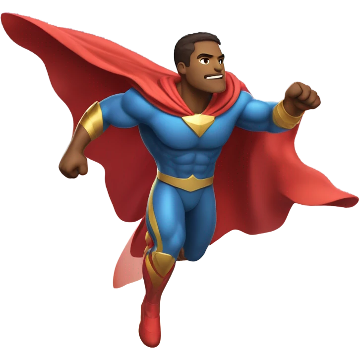 Super hero flying emoji