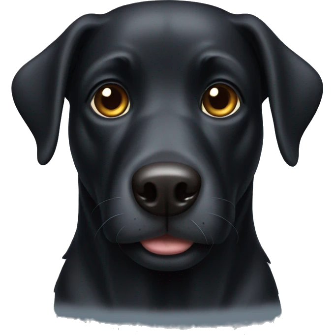 Black dog  emoji