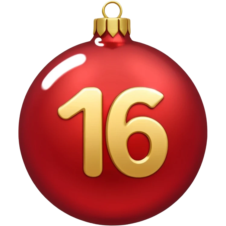 the numbers "1637" as a christmas ornament emoji