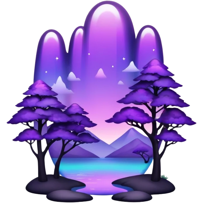  Black-purple-Iridescent-aesthetic-scenic-scenery-Decoration emoji