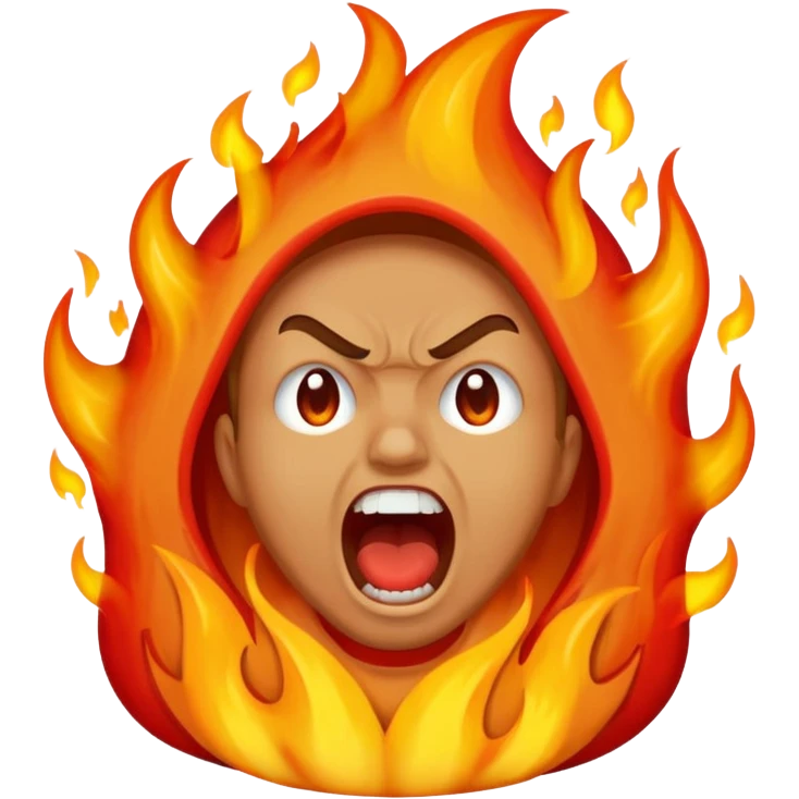 person burning in the pits of hell emoji