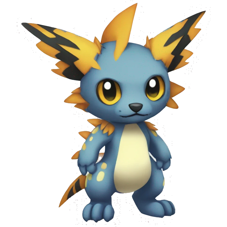 cute cool edgy Digimon-Fakemon-animal with cool markings full body emoji
