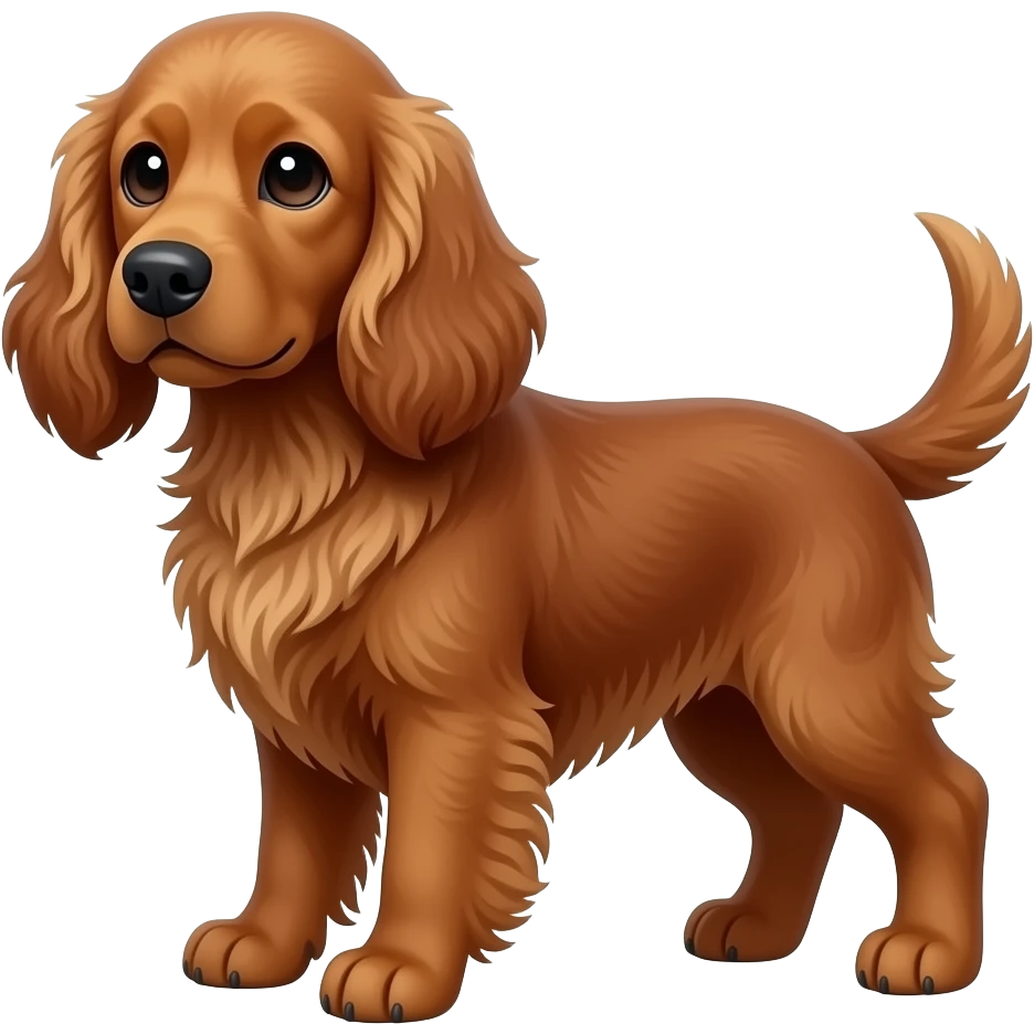 Realistisk brown cockerspaniel emoji