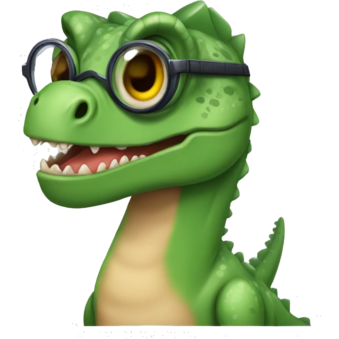 dinosauro con occhiali  emoji