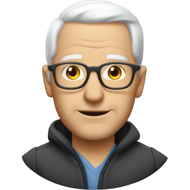 Ján Čarnogurský, bald man with gray hair and glasses emoji