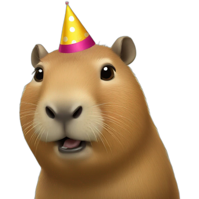 Capybara happy birthday emoji