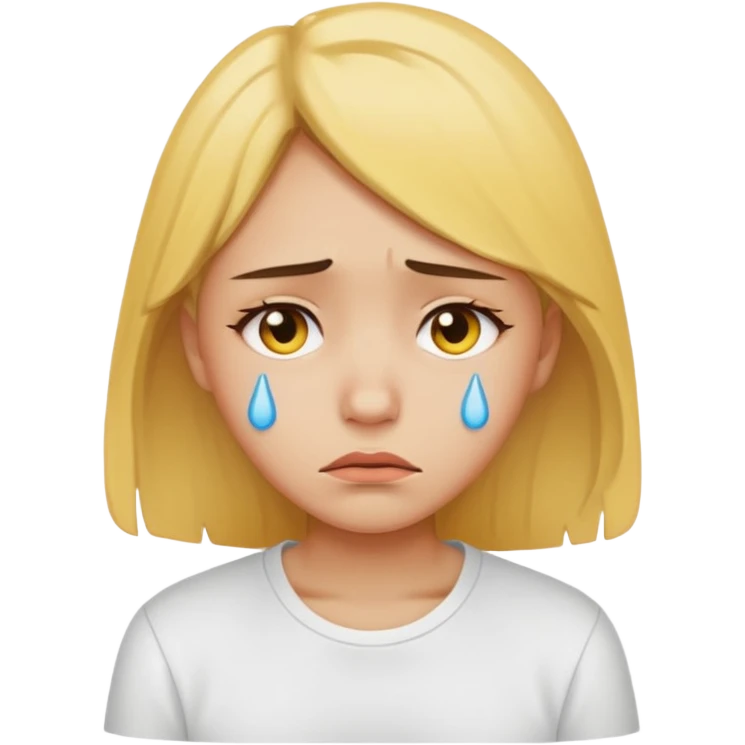 Niña triste amarilla emoji