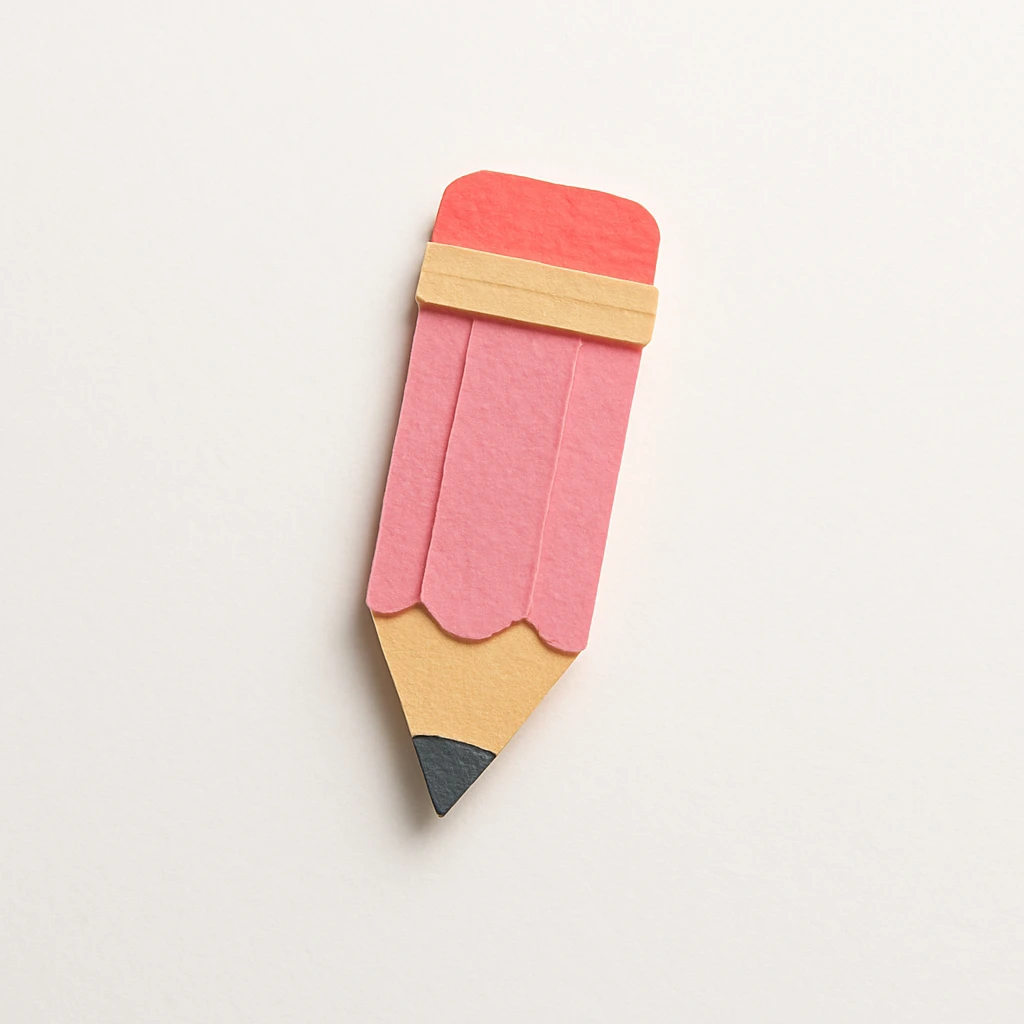 pink pencil emoji