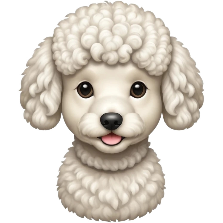 caniche blanco peluqueria canina emoji