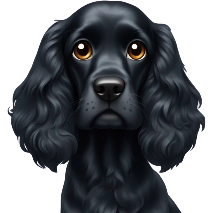Dog cocker spaniel black emoji