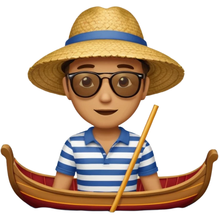 Ventian gondola with man emoji