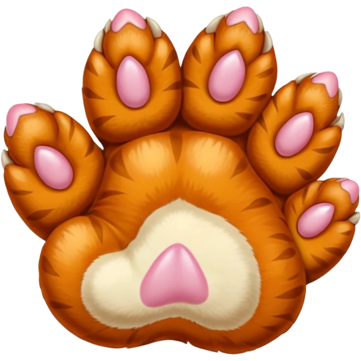 Furry Cat paw with six toes emoji