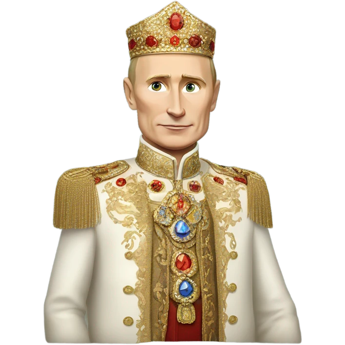 vladimir putin in Romanov dress, full body emoji