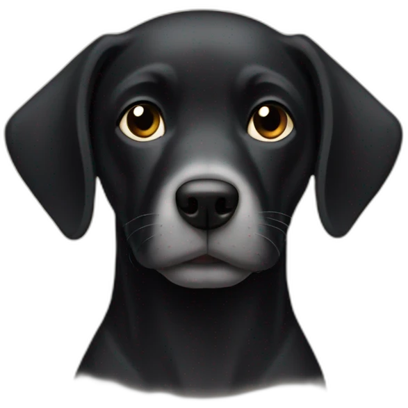 Perro negro emoji