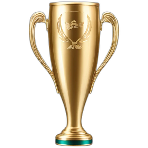 Champagne bottle with the champions league trophy wings emoji