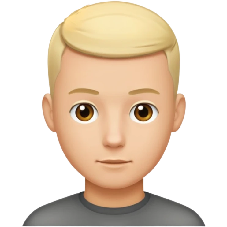 A guy with a blonde buzz cut emoji