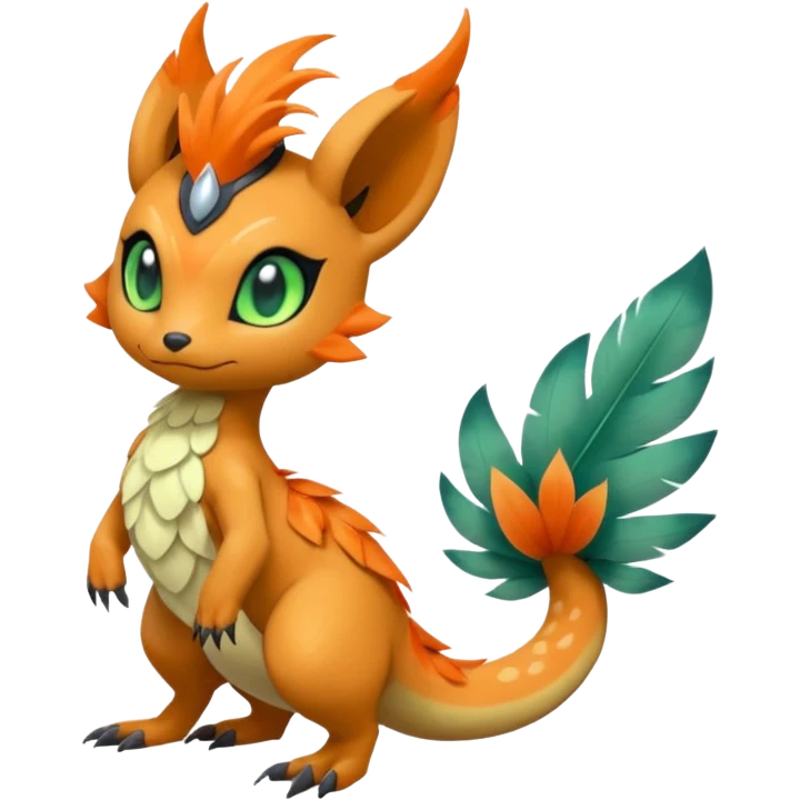 Cute Realistic Meloetta-Dewott-Salandit-Nargacuga-Pokémon-Fakémon-fusion-hybrid-creature emoji
