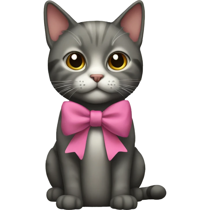 A cat with a bow emoji