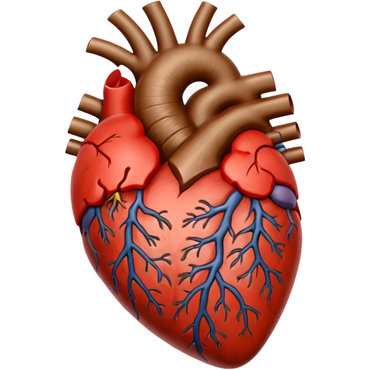 Brown anatomical heart  emoji
