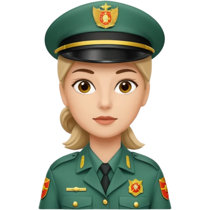 Crea un avatar de una guardia civil de españa mujer  y del area de seguridad vial/trafico emoji