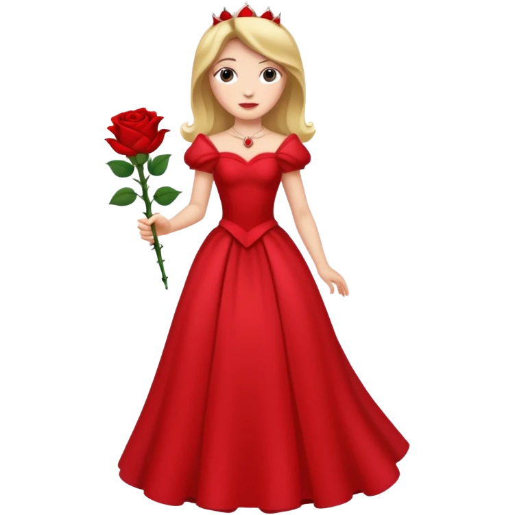 Red rose princess full body emoji