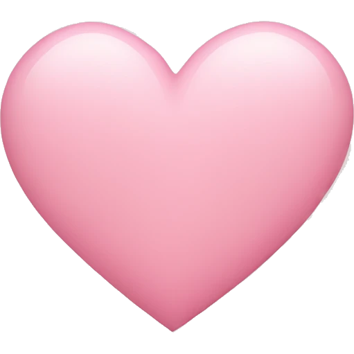 Soft pink heart  emoji