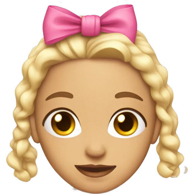 Coquette pink bow emoji
