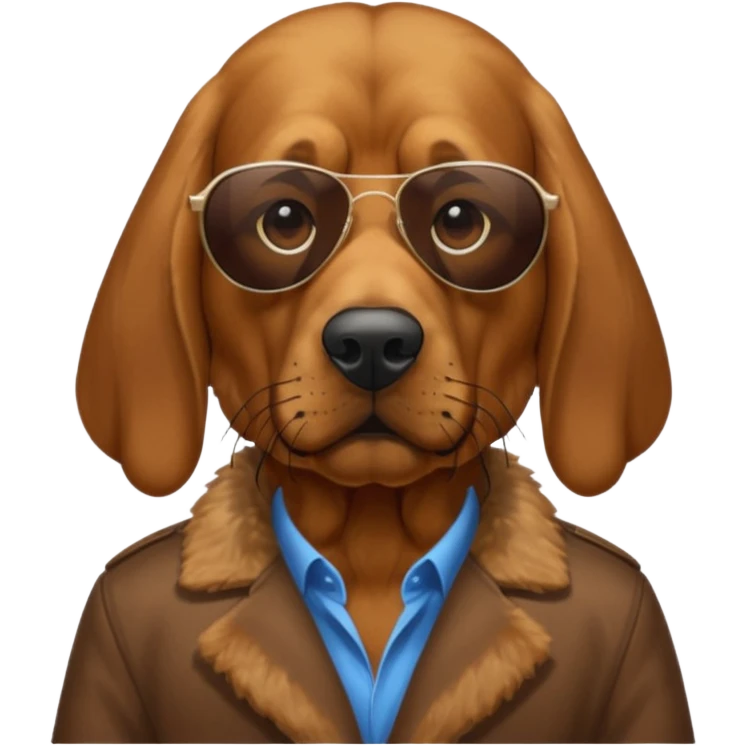 Bloodhound with sunglasses  emoji