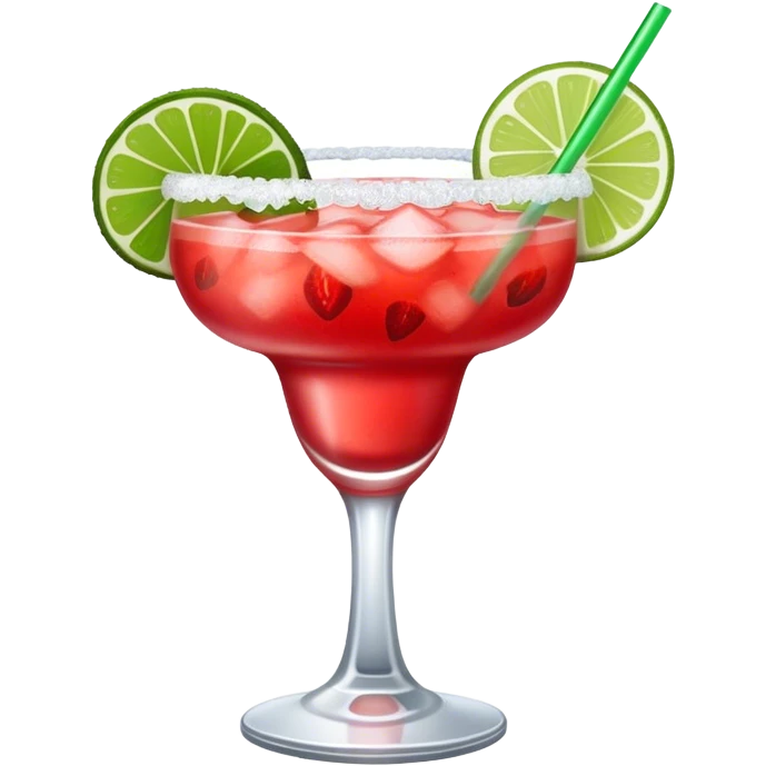 Strawberry margarita on the rocks emoji