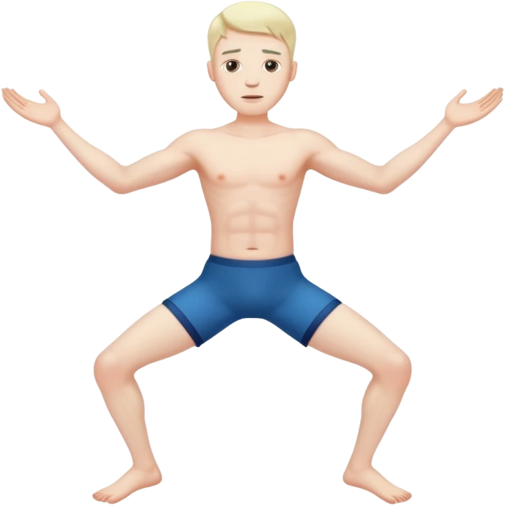 Man with inverted legs and arms  emoji