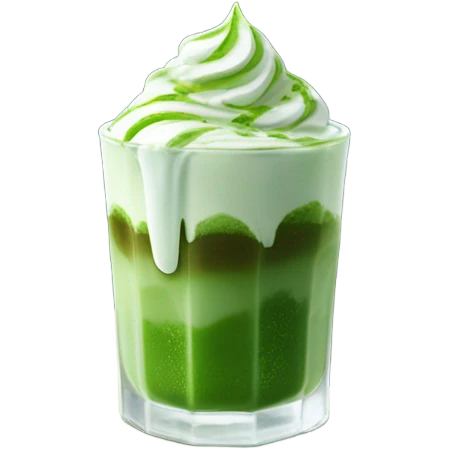 Iced matcha latte emoji
