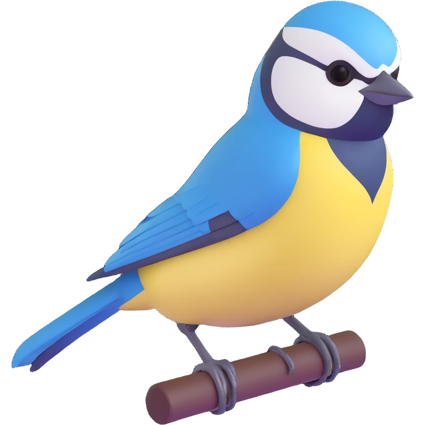 Eurasian blue tit bird emoji