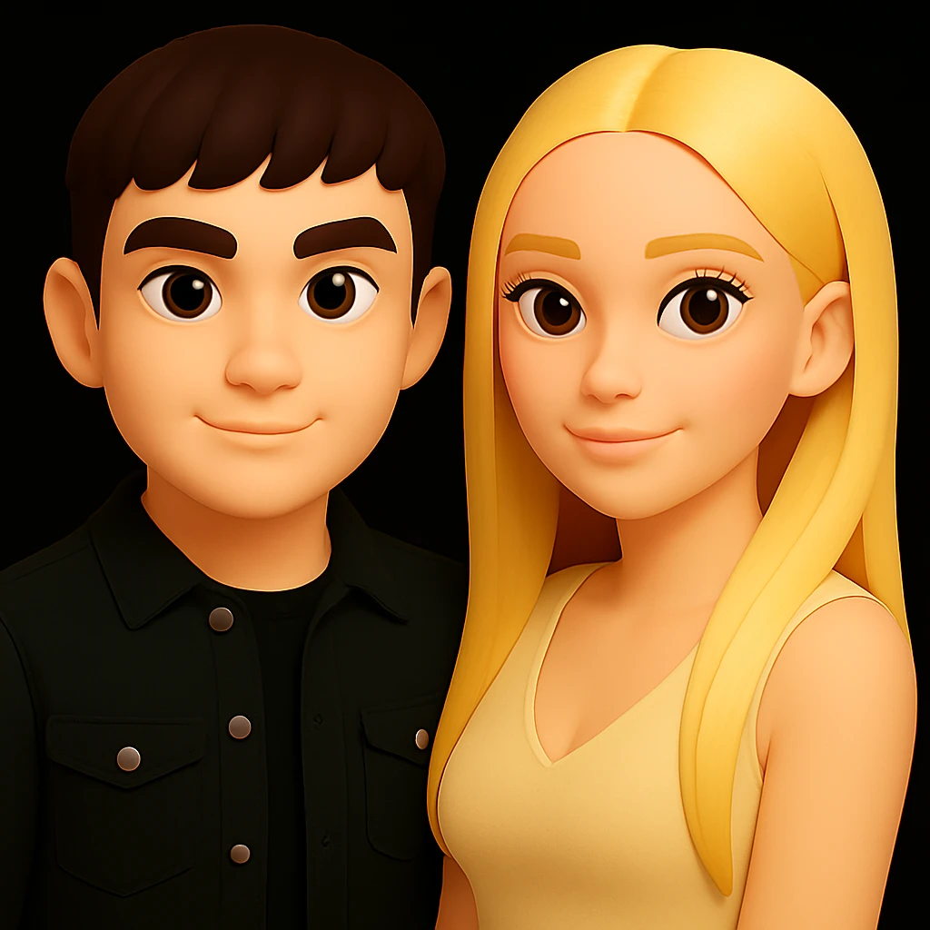 Make the skin color of the young man just slightly lighter by about 1%, without changing any other details. Preserve the original style and proportions exactly as in the reference image. emoji