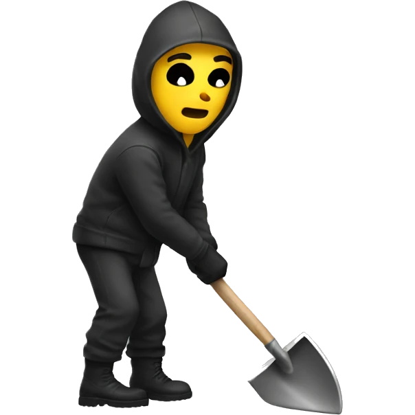 thief digging with shovel  emoji