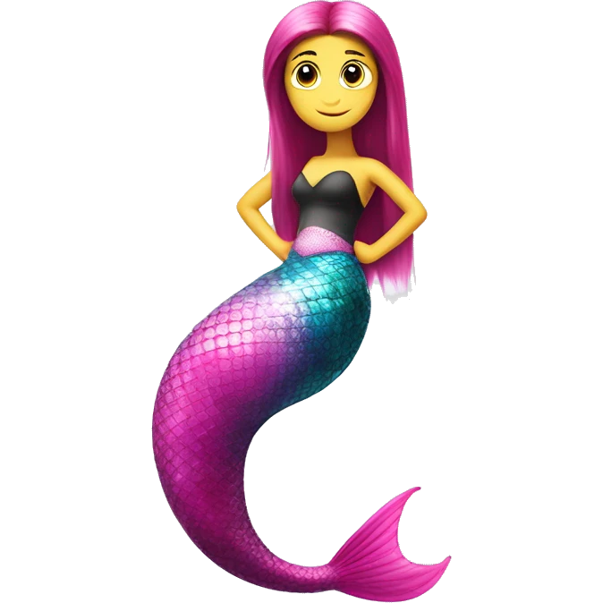 despicable me minion with one pink mermaid tail emoji