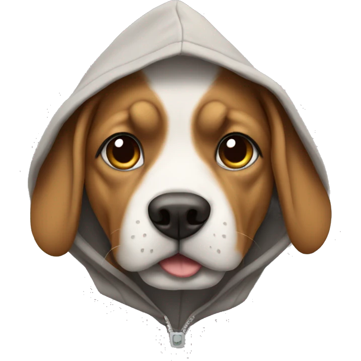 dog wearing a hoodie emoji