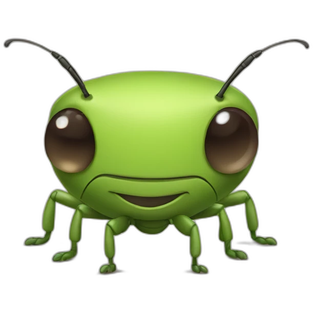 cute Anthropomorphic cricket emoji